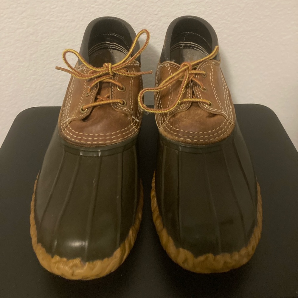 Men’s L.L. Bean Men's Brown and Tan Rain Boots. Sz 10M